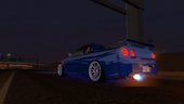 GTR34 STOCK ENGINE HKS DUAL TIP EXHAUST