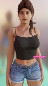 Lucia GTA 6 Denim Shorts