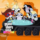 The Buzz on Maggie: Loading screen and title menu (GTA Stickyfeet)