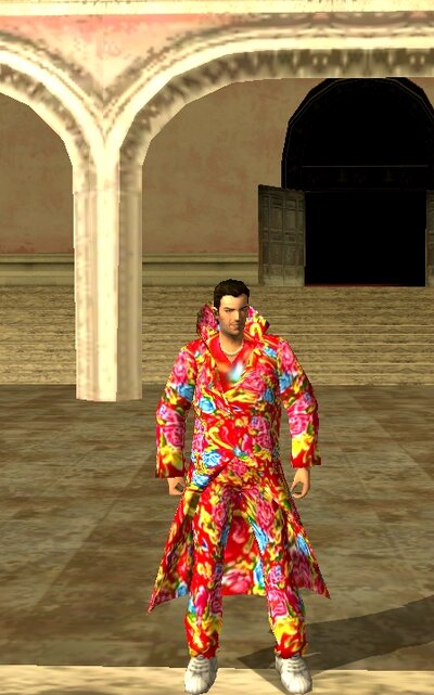 Tommy With Peacock Pattern Blanket T-Shirt for Mobile
