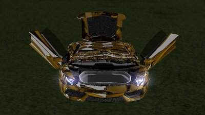 Lamborghini Aventador LP700-4 Gold Chrome Baku Luxury